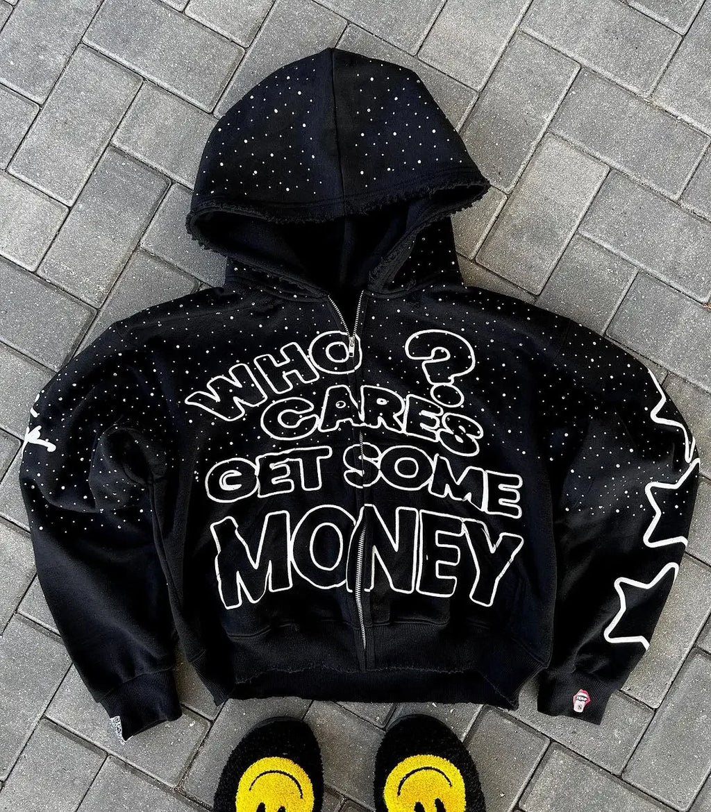 HARAJUKU Y2K ZIP HOODIE - SPARKLE EDITION