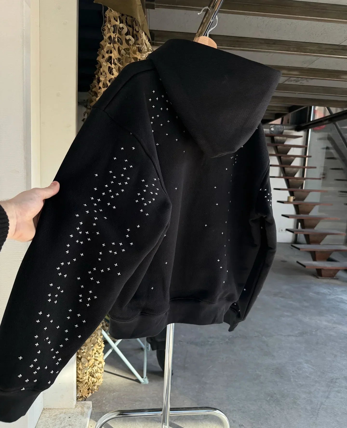 Y2K RHINESTONE HOODIE - GOTHIC STREETWEAR