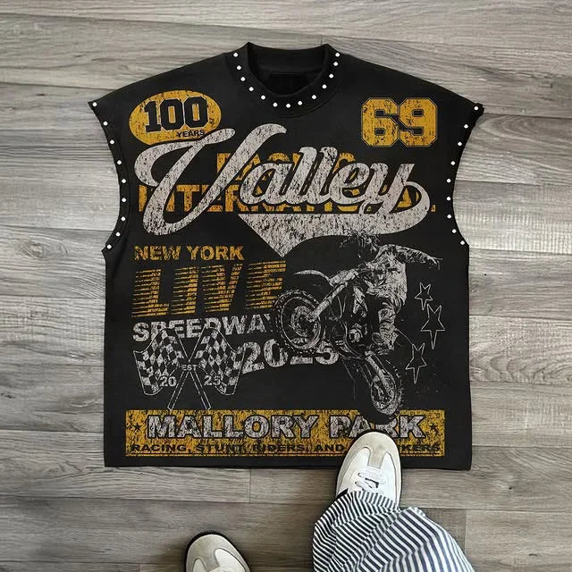 Y2K OVERSIZED PUNK PRINTED T-SHIRT