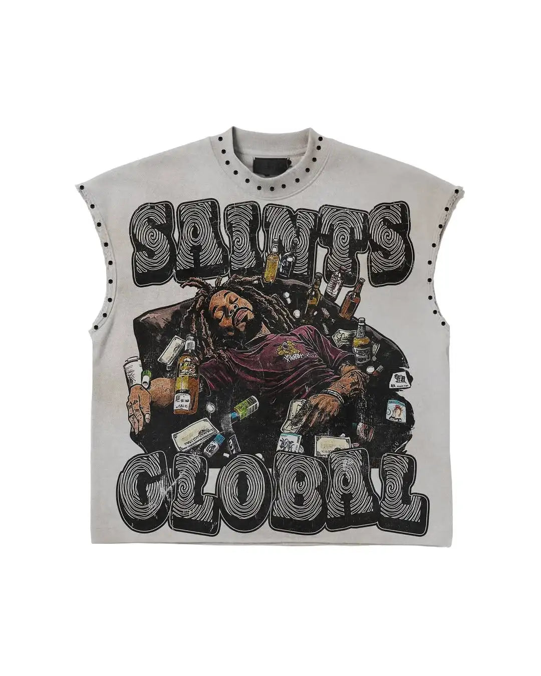 Y2K OVERSIZED PUNK PRINTED T-SHIRT