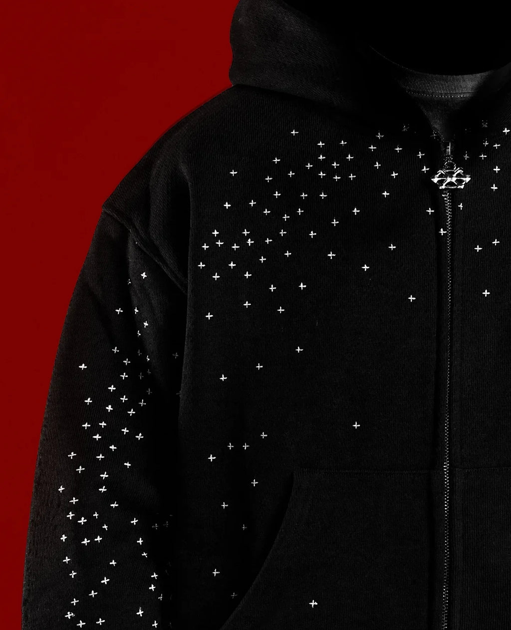 Y2K RHINESTONE HOODIE - GOTHIC STREETWEAR