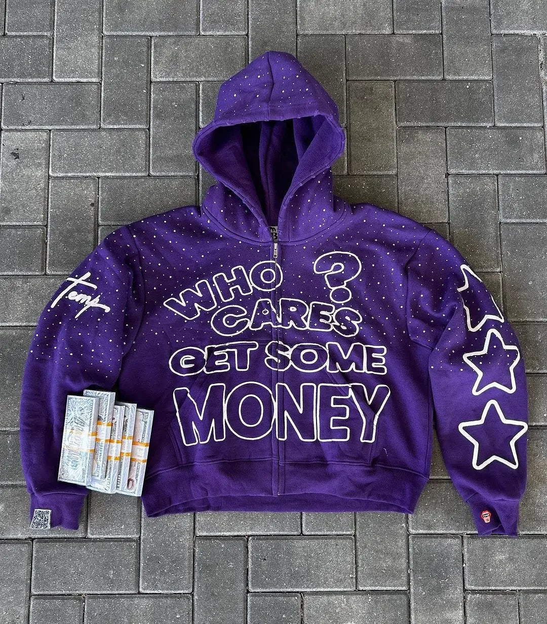 HARAJUKU Y2K ZIP HOODIE - SPARKLE EDITION
